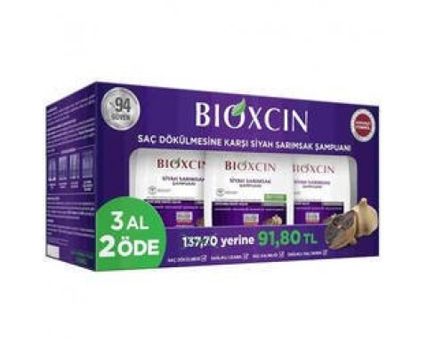Bioxcin Siyah Sarımsak Şampuanı 3 al 2 öde Dökülme Önleyici Şampuan